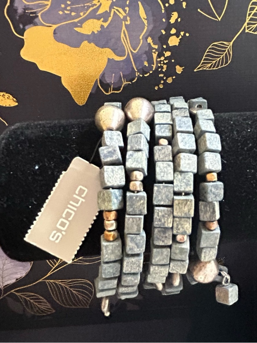 Chico’s Beaded Coil Bracelet